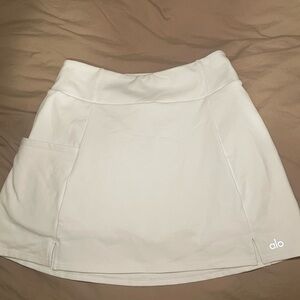 ALO Yoga White High Low Skirt